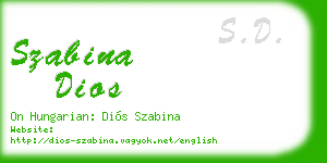 szabina dios business card